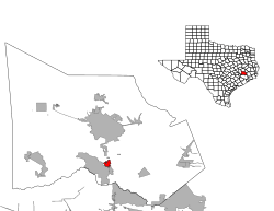 Location of Shenandoah, Texas