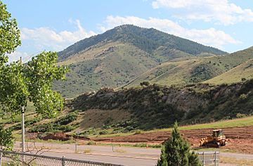 Mount Morrison Colorado viewed from I-70, July 2016.jpg
