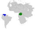 Myioborus albifacies map