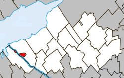 Location within Nicolet-Yamaska RCM.