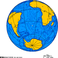 Orthographic projection over Gough Island
