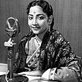 Portrait of Indian playback singer Geeta Dutt