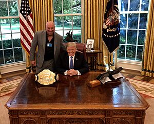 President Donald Trump and Dana White