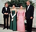 Princess Margaret and Lord Snowdon with Lyndon B. Johnson and Lady Bird Johnson