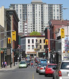 Queen Street South, Kitchener, Ontario looking North to King Street