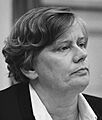 Staatssecretaris Dales (PvdA) tijdens het overleg - NL-HaNA Anefo 931-6885 WM422