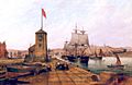 Sunderland Harbour, 19th century (Entrance to Sunderland Harbour) by Stuart Henry Bell