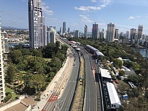 Surfers Paradise Street Circuit aerial view