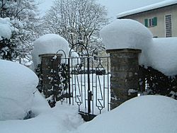 Switzerland Ticino, rare to see so much snow in the south