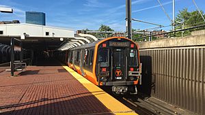 Test train at Massachusetts Avenue station, June 2019
