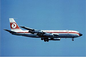 Turkish Airlines Boeing 707 at Zurich - April 1976