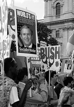 UK Anti Bush visit protest (retouched)