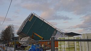 Urheilupuisto metro station construction site 2