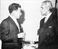 V.K. Krishna Menon speaking to Prince Norodom Sihanouk
