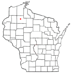 Location of Hunter, Wisconsin