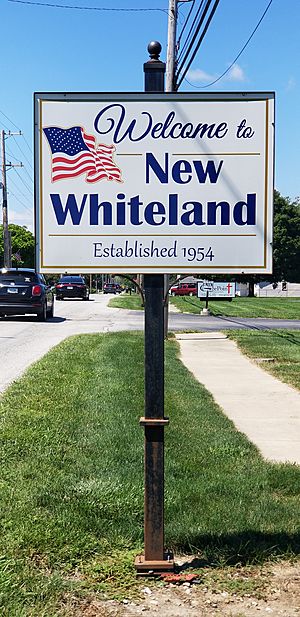 Welcome to New Whiteland sign