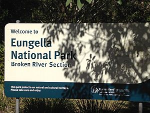 Welcome to eungella national park sign