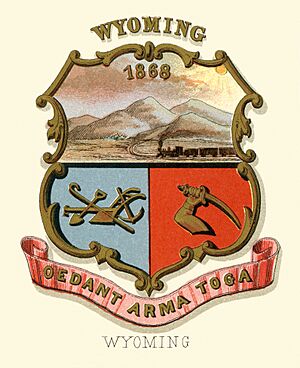 Wyoming territory coat of arms (illustrated, 1876)