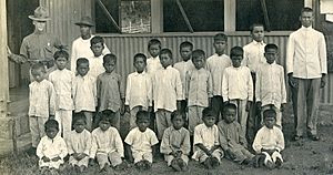 "Insular Patrolman and School, Guam, 1914" (48586124571) (cropped)