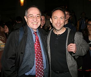 Alan Dershowitz and Jimmy Wales, 2009-10-07