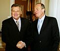 Aleksander Kwasniewski i Peter Medgyessy