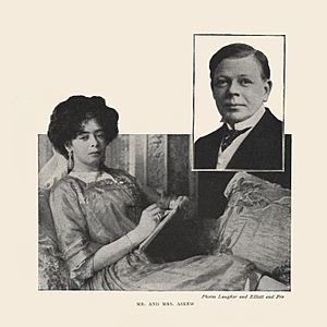 Alice and Claude Askew in a collage of two photographs, published in 'Woman at Home', October 1912, p.199