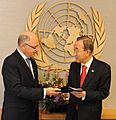 Argentine Foreign Minister Héctor Timerman & UN Secretary General Ban Ki-moon, 10 February 2012