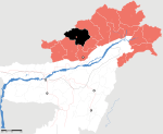 Arunachal Pradesh district location map Kurung Kumey.svg