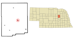 Location of Albion, Nebraska