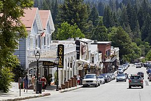 Broad Street, Nevada City Downtown Historic District, in 2020