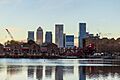 Canary Wharf from Shadwell Basin - 2023-03-18