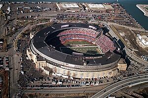 Cleveland Municipal Stadium last game played in the stadium December 17, 1995
