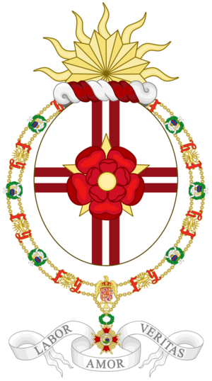 Coat of Ams of Vaira Vīķe-Freiberga (Order of Isabella the Catholic)