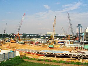 Construction of Bishan MRT Circle Line 2005-03-29
