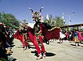 A dancer in the Tirana festivity in Chile.