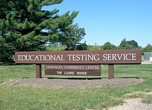 Educational Testing Service welcome sign