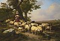 Eugene Verboeckhoven, A Shepherdess with her Flock