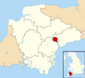 Exeter UK locator map