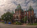 HDR version of the Front of the Hotel de Ville de Roberval.