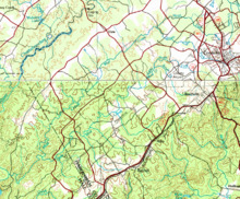HUC 031300010303 topographic mapf