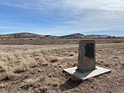 Historical marker at Del Rio Springs, Arizona looking southeast