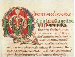 Illuminated initial from Anselm's Monologion.jpg