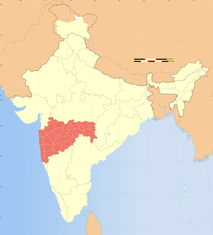 India Maharashtra locator map