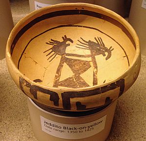 Jeddito black-on-yellow bowl found at Tuzigoot