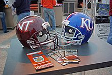 KU-VT Orange Bowl Helmets