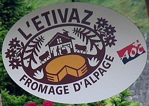L'Étivaz, street sign, 2010 (cropped)