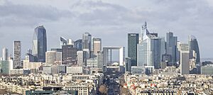 La Défense depuis l'Arc de Triomphe Janvier 2023 (cropped)