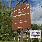Ledgewood, NJ - Morris Canal, Inclined Plane 3 East - information sign