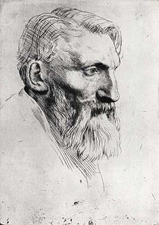 Legros -buste de Rodin (dessin)