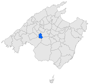 Map of Santa Eugènia in Mallorca